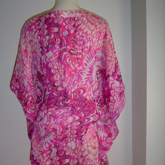 Pink Patterned Swim Coverup - Picture 4 of 8